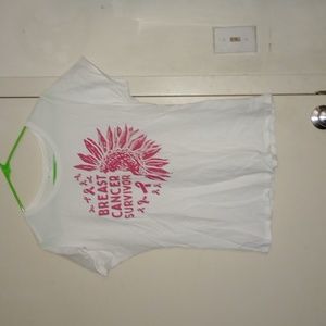 Breast Cancer Survivor T-Shirt With Sunflower